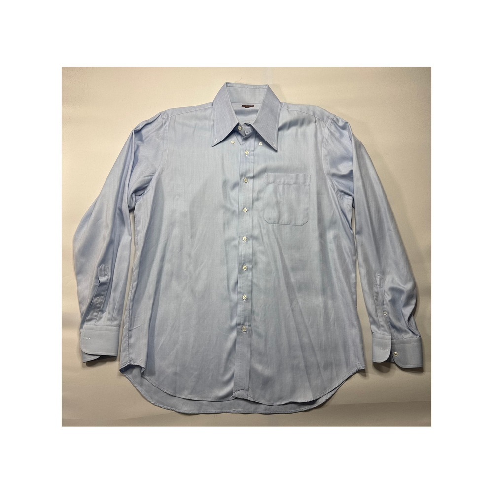 Hamilton Nov 11 Men's Long Sleeve Blue Button Up Dress Shirt -‎ Size XL